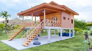 Beautiful Native Farmhouse Design, 2 Bedroom 6.00X11.00 meters, 66 Square meter.