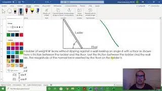 2.1-53 Forces Acting on a Leaning Ladder