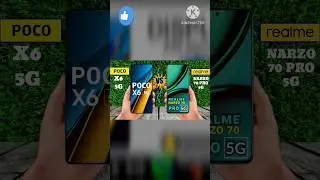 https://youtu.be/084NNs3IW3I #phonecomparison #smartphone #shorts #realmenarzo70pro #pocox6