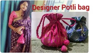How to make beautiful Potli bag II DIY Potli (batua) bag II Easy homemade purse from leftover fabric
