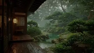 Rain and Quiet Garden Ambience 🍃 Relaxation and Rest
