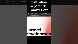 Installation d'un projet &agrave; partir de Laravel Herd