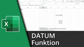 Excel Datum Funktion | =DATUM() ✅ Tutorial