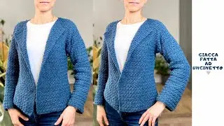 Tutorial Giacca Melanie ad uncinetto - crochet cardigan facile fatto a mano in lana giacca chanel