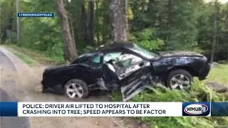 Driver flown to hospital after crashing into tree in Lyndeborough
