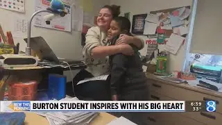 Burton student inspires with his big heart