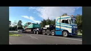 Truk trailer volvo angkut alat berat #truktrailer 