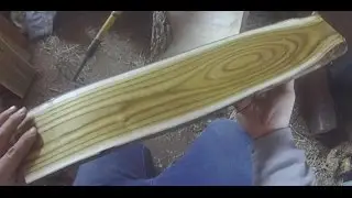 Staghorn sumac live edge slab planing video