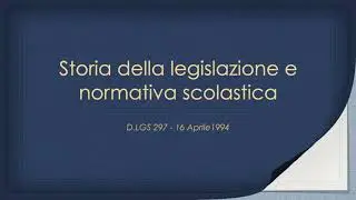 D.lgs. 297 - 16 Aprile 1994