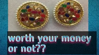 Review of Zaveri pearls multicolor stones antique pearls stud earrings. paytm mall .PRODUCT vs MONEY