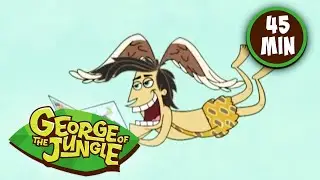 George Gets Flying Lessons | George of the Jungle | 45 Minute Compilation | Cartoons For Kids