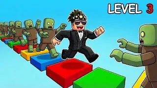 Beating a Roblox Obby While Zombies Tried to Kill Me..