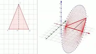 01-Rotazione del triangolo isoscele attorno alla base