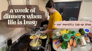cooking a week of dinners | monthly top up shop | Aussie mum on a budget 🛒🏠