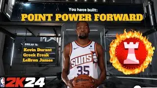 *NEW* RARE POINT POWER FORWARD BUILD IN NBA 2K24! SUPER RARE OVERPOWERED DEMIGOD BUILD IN NBA 2K24!