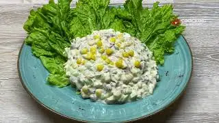 5 Min Super Easy Crunchy and Healthy Salad    I   Making a quick and refreshing sweetcorn salad