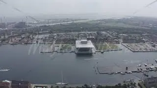 D-Log. Copenhagen, Denmark. Copenhagen Opera House, Aerial View, Point of interest