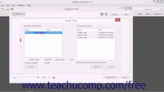Combining PDFs - Adobe Acrobat XI Training Tutorial Course