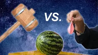 Как лучше всего разбить арбуз? // Научная демонстрация