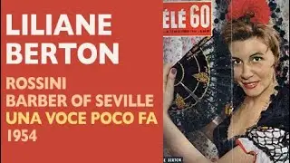 Liliane Berton - Rossini: BARBER OF SEVILLE, Una voce poco fa (in French), 1954