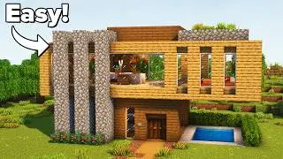Minecraft: How To build a Starter Modern House | Tutorial🏠