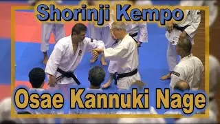 Secret techniques Juho, Osae Kannuki Nage (uchi-soto). Shorinji Kempo. Sensei Yamasaki 武道少林寺拳法