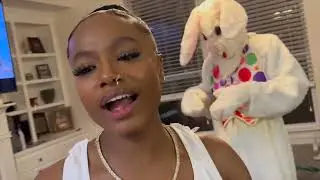 Big White Bunny Tried To Take Her