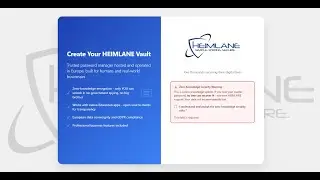 Create your Account - Heimlane Vault - Episode 1 - Getting Started