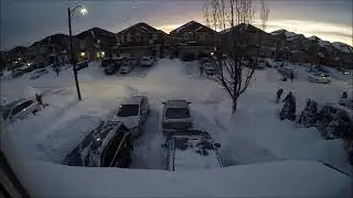 Snowstorm Jan 17, 2022 in Mississauga, Ontario Timelapse