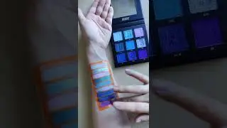 SWATCH 💙 Midnight 💙 palette by Beauty Bay #shorts #makeup #swatches