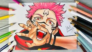 Como Desenhar o Sukuna (Jujutsu Kaisen) - O REI DAS MALDIÇÕES  / Passo a Passo