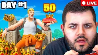 50 FORTNITE WINS IN 1 STREAM!