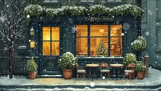 Winter Lofi Coffee Shop Vibes ❄️ Cozy Beats for Study, Work & Relax | Snowy Cafe Night Ambience