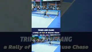 A rally of Pickleball Cat & Mouse Chase Masterclass by 🇻🇳 Trinh Linh Giang #pickleball #pickleball50