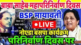 LIVE : Noida BSP Rally Mayawati | नोएडा रैली अपडेट | मायावती&ndash;आकाश आनंद बाबा साहब महापरिनिर्वाण दिवस
