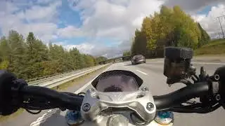 Triumph Speed Triple 1200 RS limited topspeed test 257 kmh.