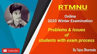 RTMNU Online 2020 Winter Examination. Problems of students By Tejas Dharmale