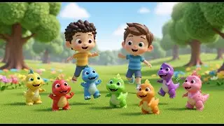 Seven Little Toy Dinosaurs Stomp Stomp Stomp | Dinosaur Song for Kids & Counting Rhyme