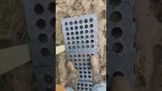 Hahn Mud Grids First Row in front of horse shelter
