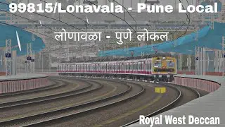 Lonavala - Pune Local  लोणावळा - पुणे लोकल || Lonavala to pune full journey || RWD || Msts