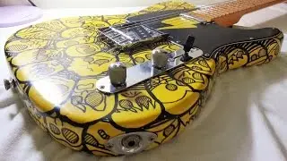 Custom guitar paint  (doodle art)