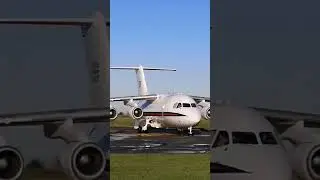 RAF BAe 146 at Norwich Airport