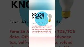 TDS/TCS Update ll Income Tax Update ll 26 AS Update