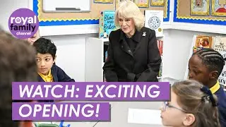 WATCH: Jolly Queen Camilla Opens New Library For Pupils in Camden