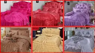 The reversible princess themed bedding sets for girls feature pastel colors