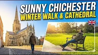 Sunny Winter Day in Chichester, UK | City Walk, Cathedral & Park ☀️🇬🇧 4K