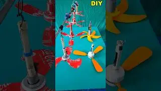 4 red ceiling fans, 2 yellow ceiling fans #ceilingfan #homemadefan #colorfulfan