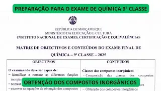 NOMENCLATURA DOS COMPOSTOS INORGÂNICOS: BASES OU HIDRÓXIDOS | MATRIZ DE QUÍMICA 9ª CLASSE 2025