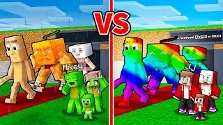 JJ and Mikey: STEAL A BRAINROT Family Battle in Minecraft - Maizen