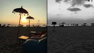 Sunset di pantai legian seminyak Bali